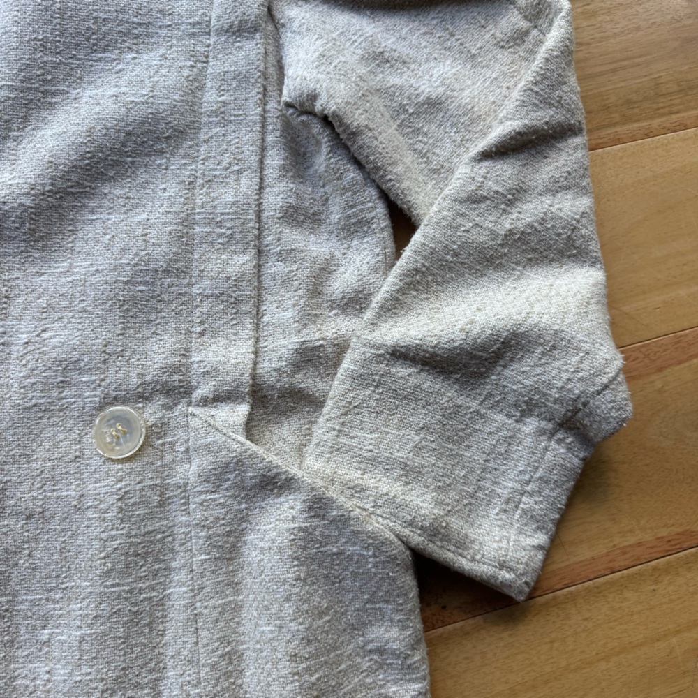 Vintage Gallery‎ Cream Textured Coat made in Hong Kong - Picture 3 of 9